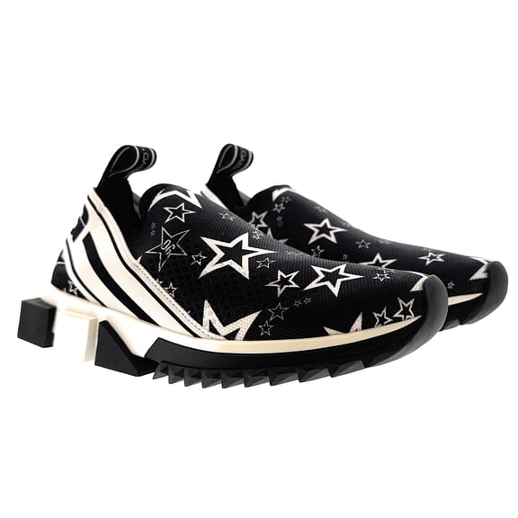 Dolce & Gabbana Fancy Black StarKnit Slip On Sneakers-EU36 for womens