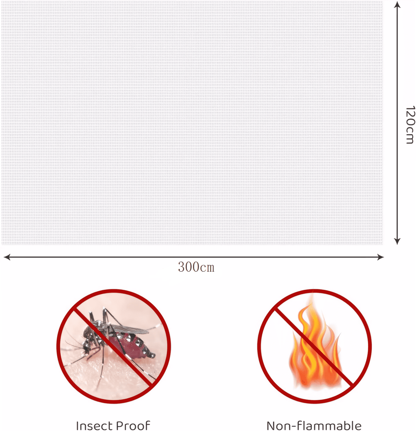 300x120cm Window Mosquito Net, Adjustable Window Mosquito Net Roll, Anti-Insect Flies Mosquito Net,
