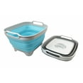 thumbnail image 2 of Set of 2 Collapsible TPE/PP Rectangular Tub with Drainer, 2 of 6
