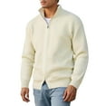 thumbnail image 3 of KKBOTIVE Fashion Sweaters for Men Double Zip Solid Color Pullovers Outerwear Sweater Coat Winter Clothes with Zipper ( White Size: XXXL ), 3 of 5