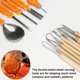 thumbnail image 4 of Kit de herramientas para tallar calabazas de Halloween, 13 piezas, kit de herramientas profesional para cortar calabazas, alargamiento y engrosamiento de acero inoxidable, 4 of 5