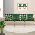 thumbnail image 6 of St Patricks Day Pillow Covers 18x18 Set of 4 Saint St Patricks Day Pillow Covers Decor Green Shamrock Lucky Clover Hat Pillows Covers Cuchion Covers for March Holiday Home Outdoor Decorative 18inch, 6 of 6