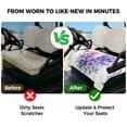 thumbnail image 4 of Golf Cart Seat Covers for 2 Seater,Purple Pink Flowers Soft Microfiber Cart Seat Towel Blanket,Farmhouse Watercolor Floral Absorbent Breathable Non Slip Bench Seats Protector for Golf Course 51"x31", 4 of 9