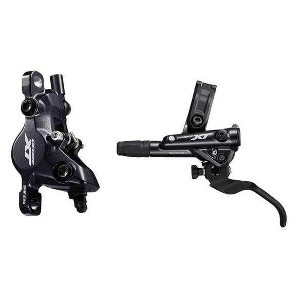 Shimano, XT BL/BR-M8100, MTB Hydraulic Disc Brake, Rear, Post mount, Disc: Not included, 392g, Black, Set