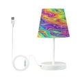 thumbnail image 2 of Rainbow Tie-dye Desk Lamp LED Table Nightstand Lamps with 3 Color Temperatures for Home Bedroom Living Room Decor 8x12, 2 of 8