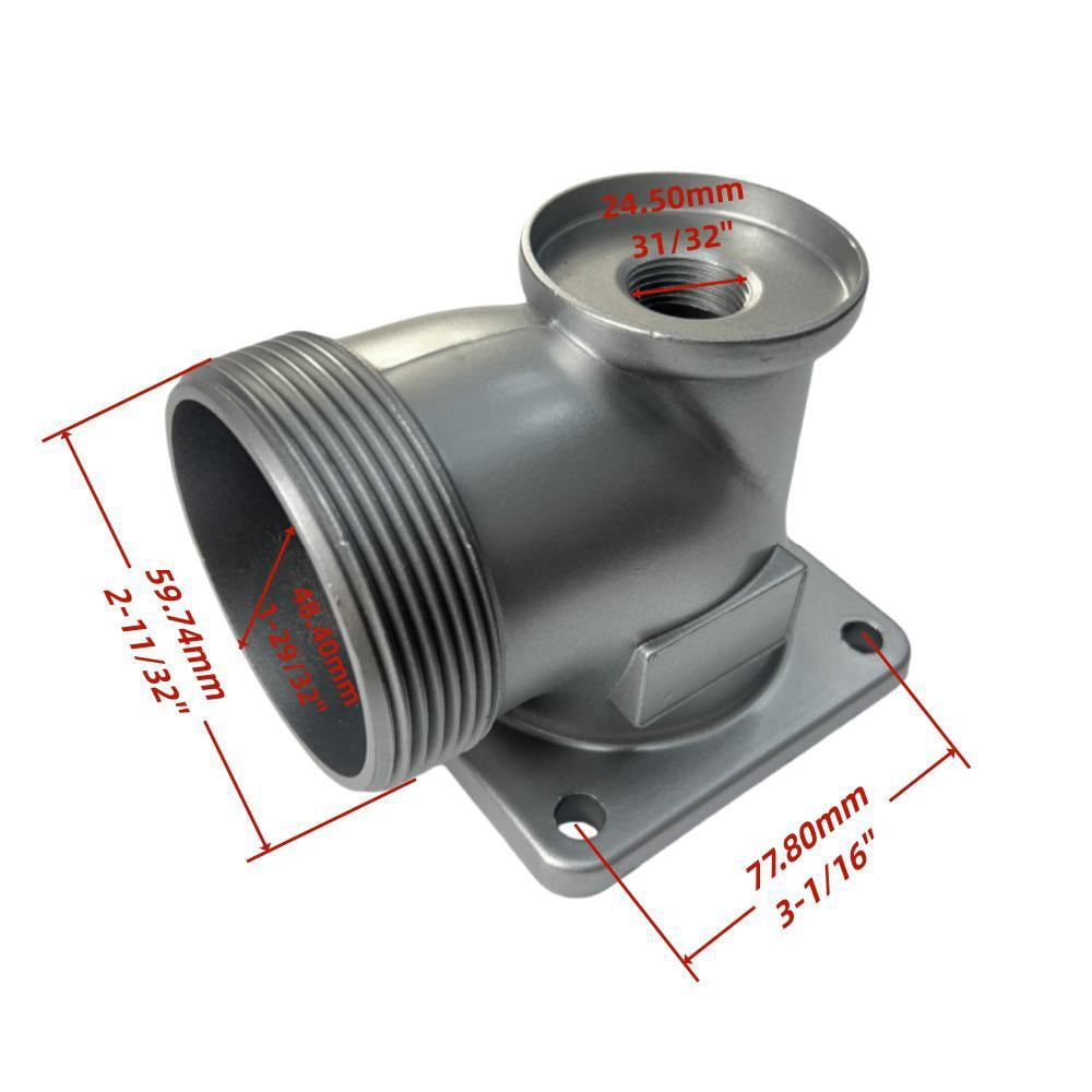 POWER PRODUCTS 2" IN. NPT Thread Outlet (3-1/16" Center to Center) for Champion Semi-Trash Water Pump 100742 100113 for Ironton 2-Inch 97938 for Honda WB20XT3 WH20XTAF for DuroMax XP652WP 7HP