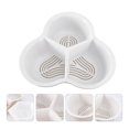 thumbnail image 5 of Plastic Household Double Layer Vegetable Basin Kitchen Vegetable Fruit Cleaning Storage Tray Drain Heighten Bottom Stable (Beige), 5 of 5