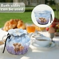 thumbnail image 2 of ZUXONGSY Highland Cow Lavender Tea Cosy for Teapot Tea Cozies with Elastic Band Insulated Tea Cozy Breakfast Warmer Dust Proof Teapot Cover Reusable Table Decoration, 2 of 6