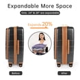 thumbnail image 2 of New York Xpress 24-inch Hardside Medium Checked Luggage Expandable Front Opening Suitcase with Tsa Lock, Grey, Cy2431, 2 of 9