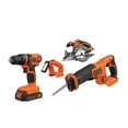 thumbnail image 3 of BLACK+DECKER 20V MAX* Lithium Ion 4 Tool Combo Kit: Drill/Driver, Circular Saw, Reciprocating Saw and Work Light, (BD4KITCDCRL), 3 of 7