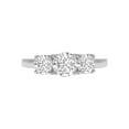 thumbnail image 2 of TimeLe$$ Classics 1.50 Carat TW Round Cut Lab Grown Diamond Three Stone Engagement Ring in 14K White Gold (Ring Size: 6), 2 of 6