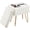 White, variant on Casabay Vanity Stool Chair with Storage, Faux Fur Footstool Ottoman with Metal Legs & Anti-Slip Adjustable Feet for Bedroom, Entryway