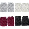 thumbnail image 2 of Womens Boot Socks Winter Warm Crochet Knitted Boot Cuffs Topper Socks Short Leg Warmers Gifts, 2 of 10
