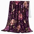 thumbnail image 2 of Enchanted Hummingbird Floral Garden, Festive Botanical Garden Scene, Warm Flannel Blanket for Sunroom and Reading Nook, Garden Lovers Thanksgiving Gift, Botanical Home Decor, 2 of 9