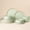 Light Green with Brown Rim, variant on Famiware Nebula Stoneware Dinnerware Sets, 12-Piece Dish Set, Light Pink with Brown Rim