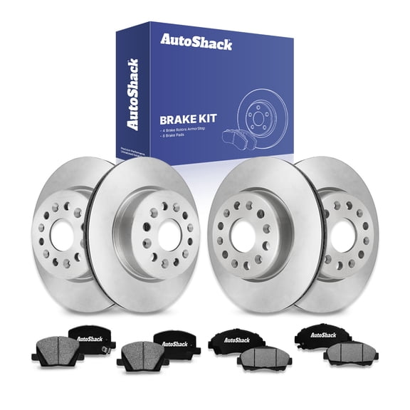AutoShack Front Vented & Rear Vented Coated Brake Rotors Ceramic Pads 12-PC Brake Kit Replacement for 2017-2020 GMC Acadia 2018-2019 Chevrolet Traverse 2019-2020 Chevrolet Blazer ArmorStop