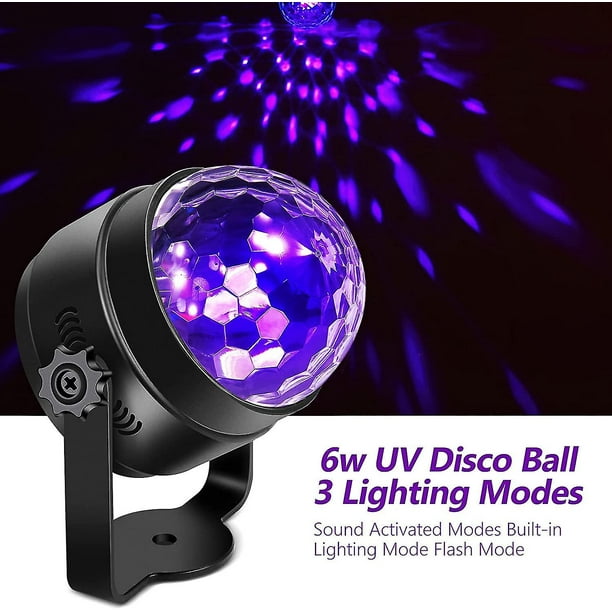 Uv Black Light 6w Led Disco Ball Party Lights Strobe Light Disco