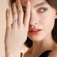 thumbnail image 3 of YIFSIY Butterfly Rings for Women 925 Sterling Silver Pink Tourmaline Cubic Zirconia Statement Ring Engagement Wedding Bands Anniversary Jewerly Size 7, 3 of 7