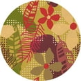 thumbnail image 1 of Ahgly Company Indoor Round Patterned Bee Yellow Area Rugs, 8' Round, 1 of 6