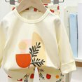 thumbnail image 6 of NOLDARES Toddler Boys Cotton Pajamas 2 Piece Set Long Sleeve Pullover Top and Pants Print Pjs Sleepwear Fall Winter 6-12 Months 12-24 Months 2t 3t 4t 5t 6t 7t 8t 9t Children,White,5-6 Y, 6 of 6
