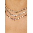 thumbnail image 4 of Bella by Thorne Heart CZ Tennis Adult Necklace,Silver, (Unisex), 4 of 6