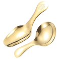 thumbnail image 1 of Compact Ice Cream Scoop Stainless Steel Multi Function Tea Scoop Dessert Serving Baby Shower Churches 2Pcs, 1 of 5