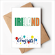 thumbnail image 1 of Irlanda, país, nombre de la bandera Sobre de la Carta de felicitación de la tarjeta de matrimonio, 1 of 4