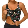 thumbnail image 3 of Pofeuu Cute Rabbit And Flower Print Sports Bra for Women Sexy Vest Yoga Running Gym Fitness Crop Bras Tops-, 3 of 8