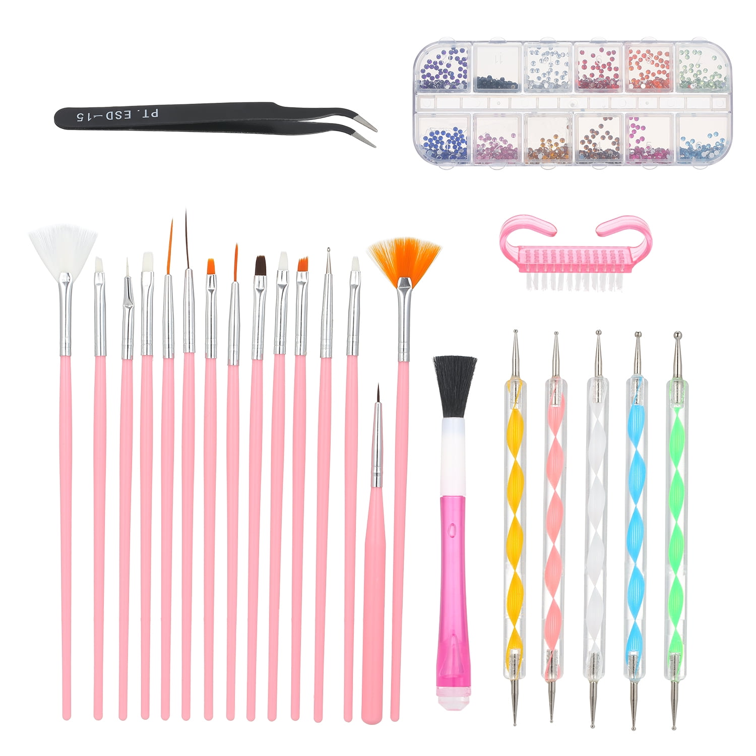 Nail Art Tool Kit Nail Art Painting Pen Nail Powder Brush Dualend