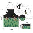 thumbnail image 7 of Green Bigfoot and Campfire Pattern Apron-Garden Aprons for Women with Pockets-Cotton Linen Waterproof Kitchen Cooking Gardening Aprons Adjustable for Kitchen,Cooking,BBQ and Salon 33x27 Inch, 7 of 7