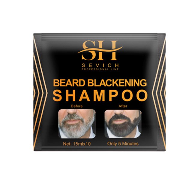 pitrice Beard Coloring Darkening Dye Shampoo Gradually Colors Mustache(15ml) 1 pc