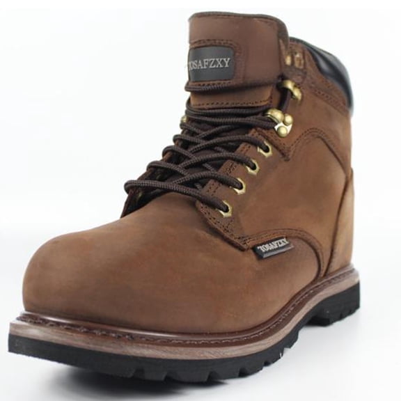 Tanleewa Steel Toe Work Boots for Men Goodyear Leather Safety Shoes Non-Slip Sneakers Construction Working Boots