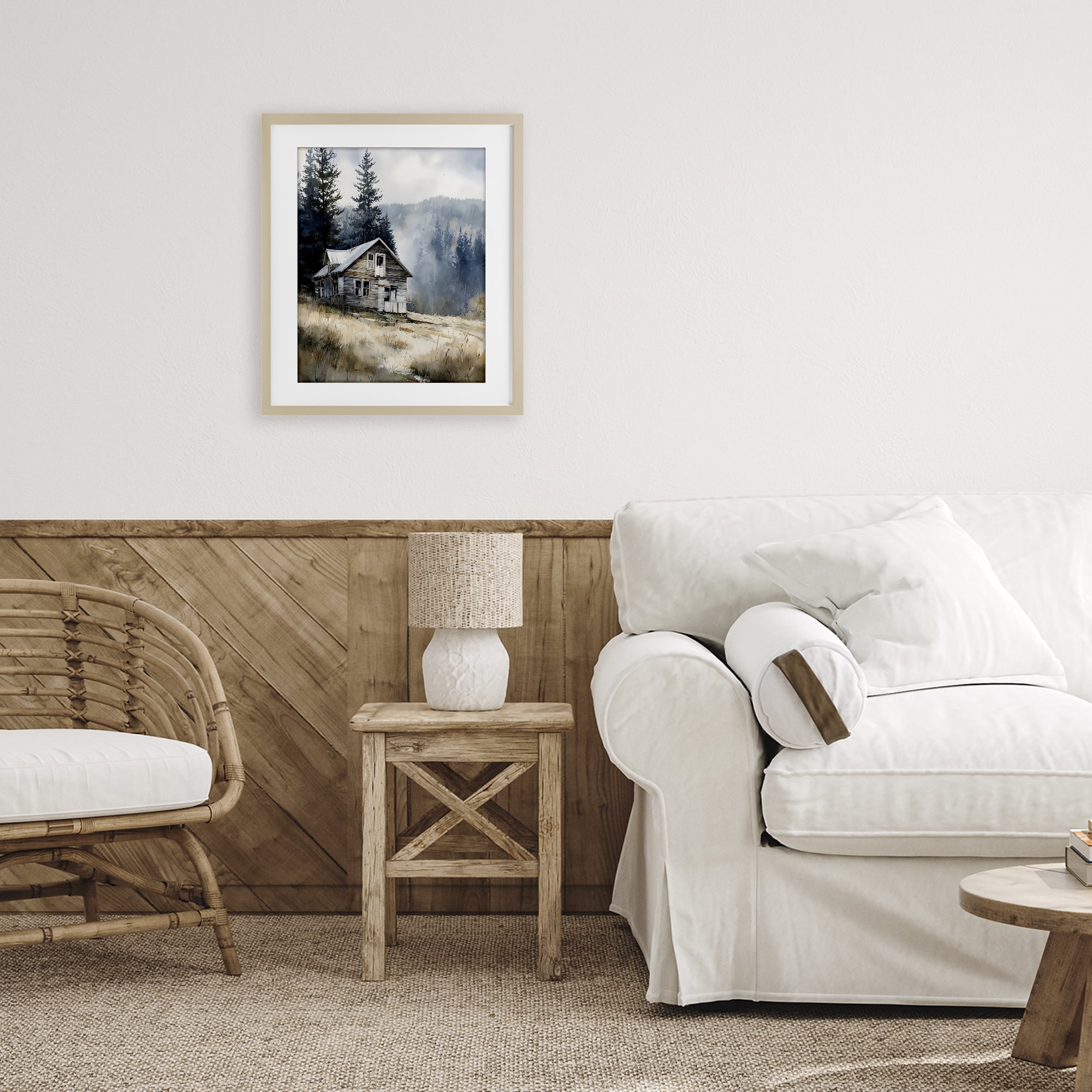 Stupell Industries Old Mountain House Birch Framed Print Under Glass, design by Franklyn Gregory
