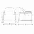 thumbnail image 7 of CHITA Modern Upholstered Faux Sherpa Chair with Wood Arms&Metal Legs Set of 2, 7 of 7