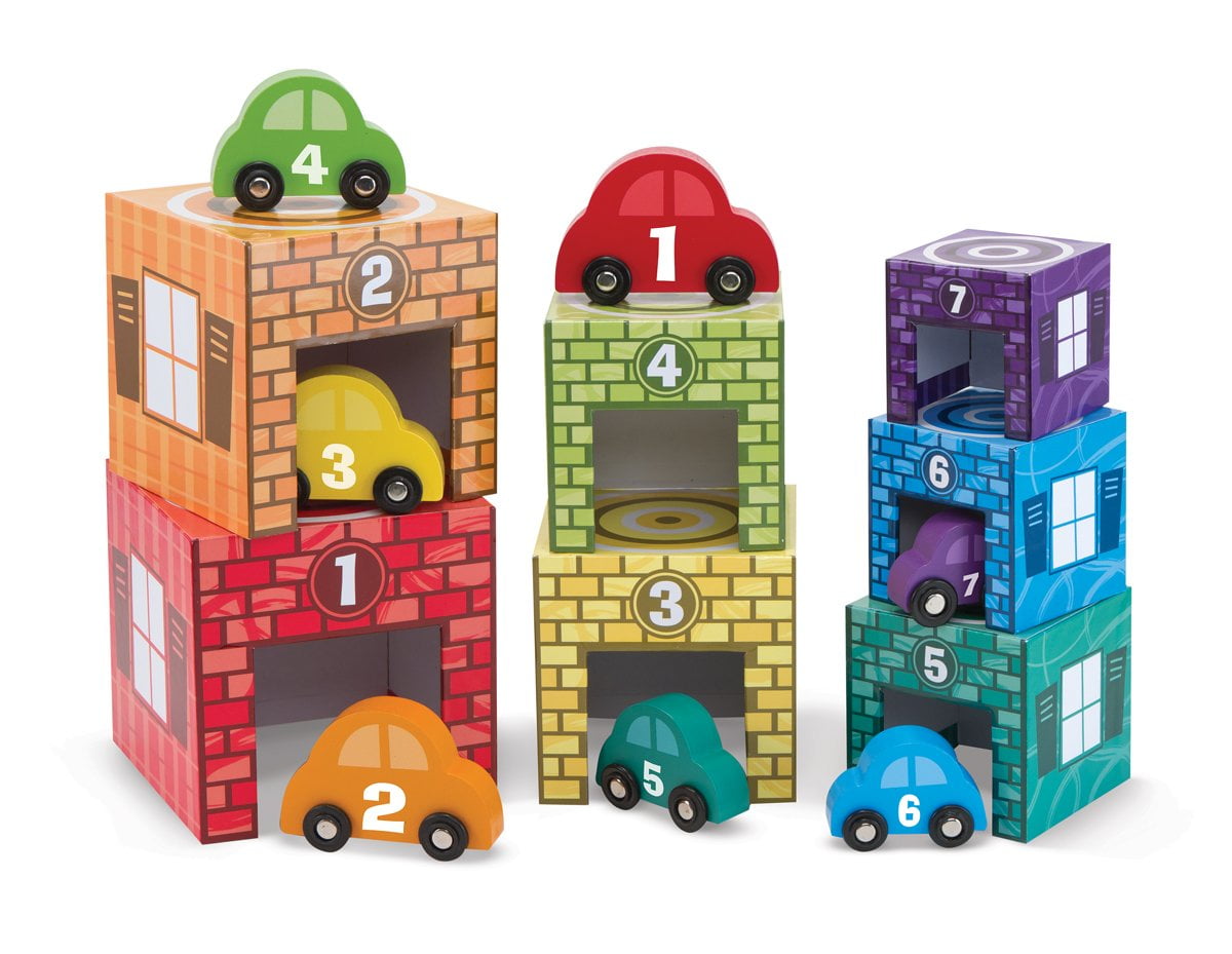 Melissa & Doug Nesting and Sorting Garages and Cars With 7 Graduated