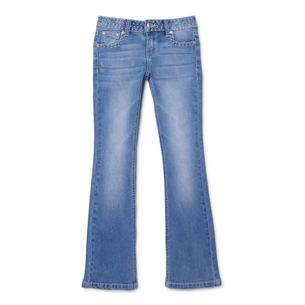 forlade Tips Kaptajn brie Seven7 Girls Sequin Waist Bootcut Jeans, Sizes 7-16 - Walmart.com