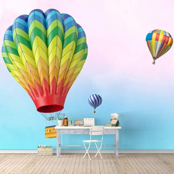 IDEA4WALL Wall Murals for Bedroom Hot Air Balloon Large Removable Wallpaper Peel and Stick Wall Stickers