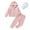 Pink, variant on Tiny Cutey Toddler Girl Boy Hoodie Clothes Set Fall Long Sleeve Solid Baby Sweatsuit Outfits with Cap for 2-3T