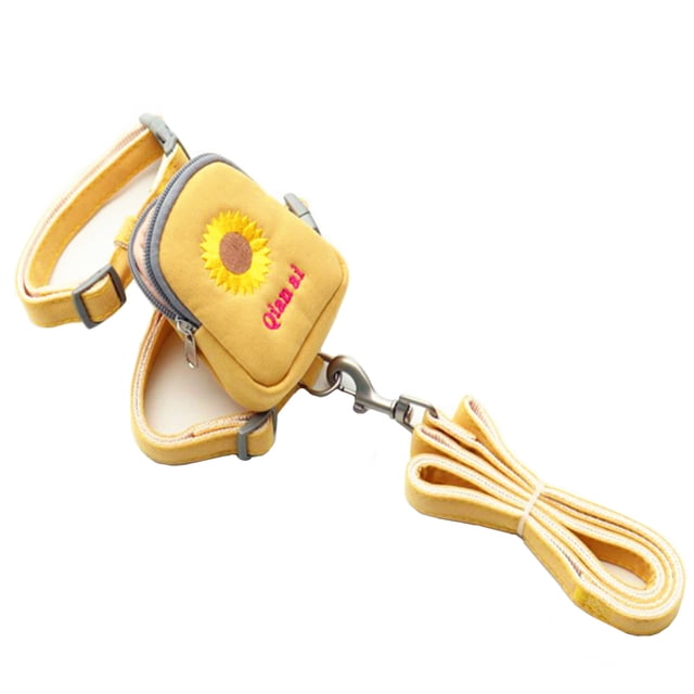Backpack Harness with Leash Set Adjustable Sunflower Pet Leash Dog Traction Rope