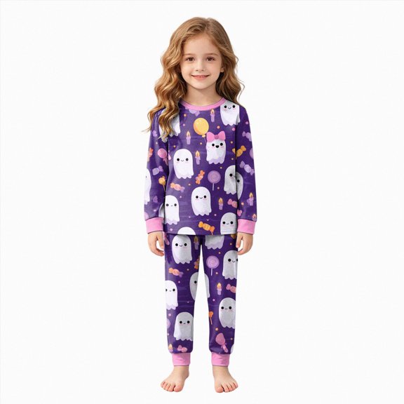 Leey-World Fall Pajamas Long-Sleeve PJ Sets for Girls and Boys, Cozy, Comfy, Funny Kids' Pajama Sets