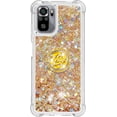 thumbnail image 2 of Case for Xiaomi Redmi Note 10 4G (Not 5G)/Redmi Note 10S with Creativity Clear Quicksand Glitter Flowing Floating Soft w/Stand Bling Diamond Sparkle Phone Case for Redmi Note 10S  Golden, 2 of 14
