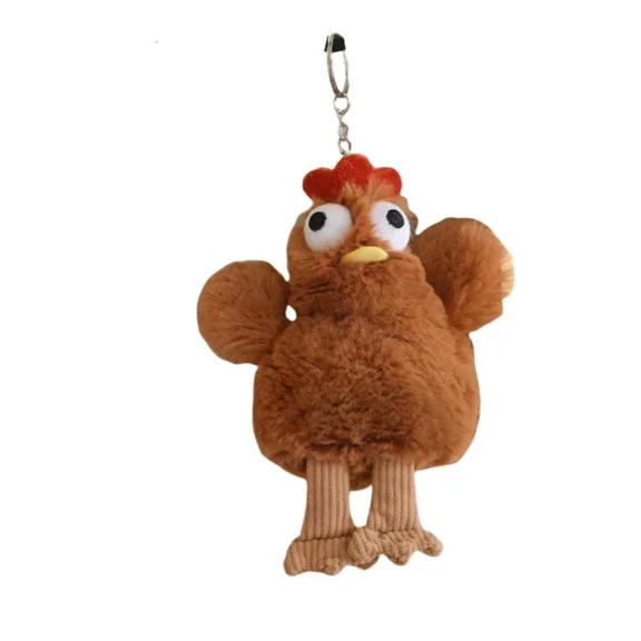 Brown Chicken Plush Toy -5'' Funny Chicken Stuffed Animal Toy/Christmas Easter Basket Gift Toy
