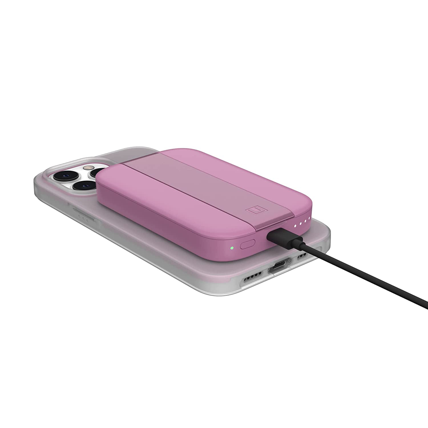 U by UAG Cargador portátil inalámbrico magnético de 18 W, batería externa  de carga rápida USB-C de 4000 mAh con soporte compatible con iPhone 15