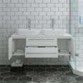 thumbnail image 7 of Fresca Fcb6148-Vsl-D-V Lucera 48" Wall Mounted Double Basin Vanity Set - White, 7 of 7