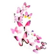 thumbnail image 2 of 12pcs Wall Stickers PVC Simulation Waterproof Wallpapers Insect Insect Wall Decals Waterproof Wallpapers for Home Decoration, Pink, 2 of 6