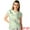 Light Green, variant on DARING DIVA Women's Satin Cowl Neck Short Sleeve Casual Blouses S White