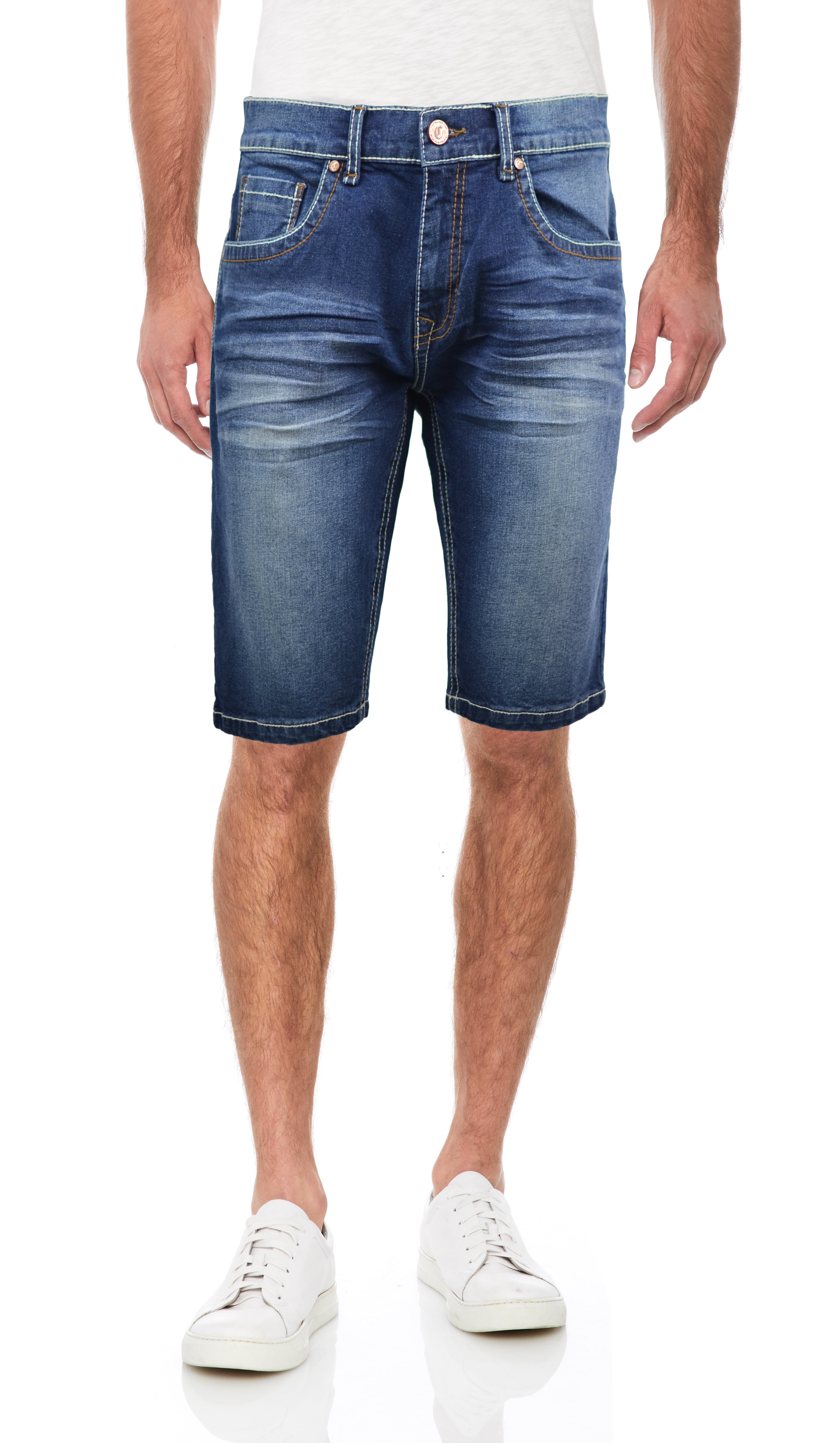 Men's Flex Stretch Slim Skinny Fit Casual Denim Jeans Shorts, Medium ...