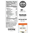 thumbnail image 5 of Think Jerky Sesame Teriyaki Beef Jerky, Grass-Fed High Protein Beef, Gluten Free, No Antibiotics or Nitrates, Healthy Chef Crafted Recipe, Low Calorie and Low Fat - 1.0 oz Bags, 8 Pack, 5 of 6