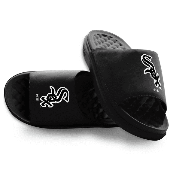 Unisex ISlide Black Chicago White Sox Primary Motive Slide Sandals
