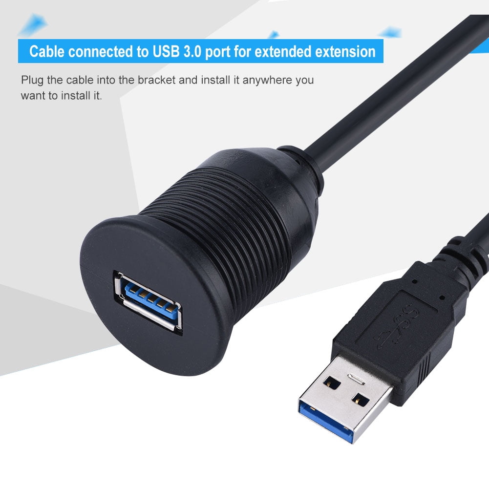 BATIGE 5pk USB 3.0 Car Mount Flush Cable, Waterproof Ext For Car/Boat - View #10